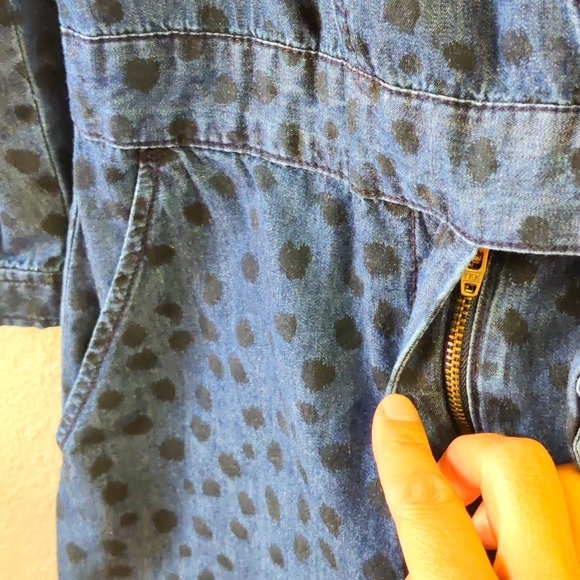 Rebecca Taylor Leopard Denim Blue dress size small - Picture 4 of 9